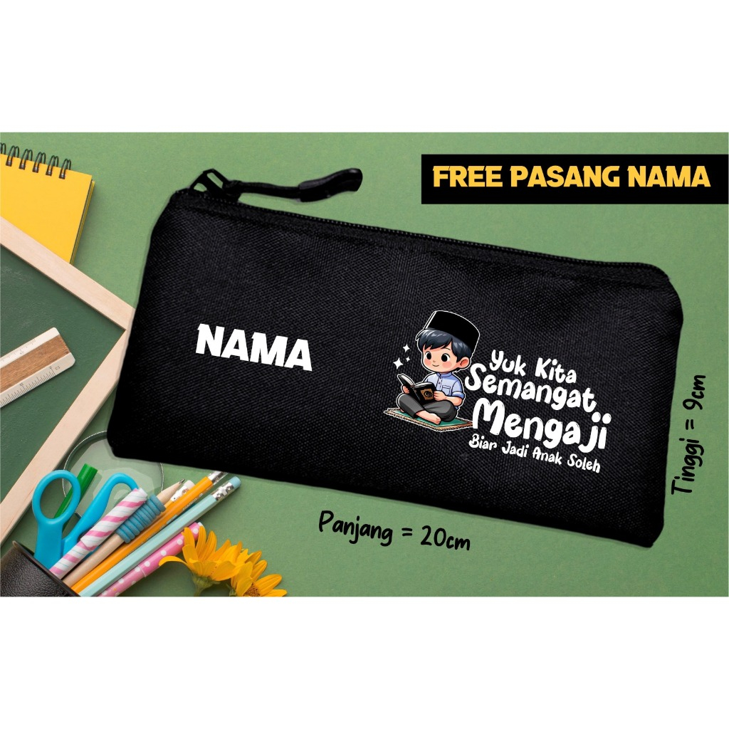 

READY FREE CUSTOM NAMA Tempat Pensil Anak Bahan Cordurra Kotak Pensil Anak Perempuan Laki Laki Sekolah SD TK Paud Pencil Case Casual Premium