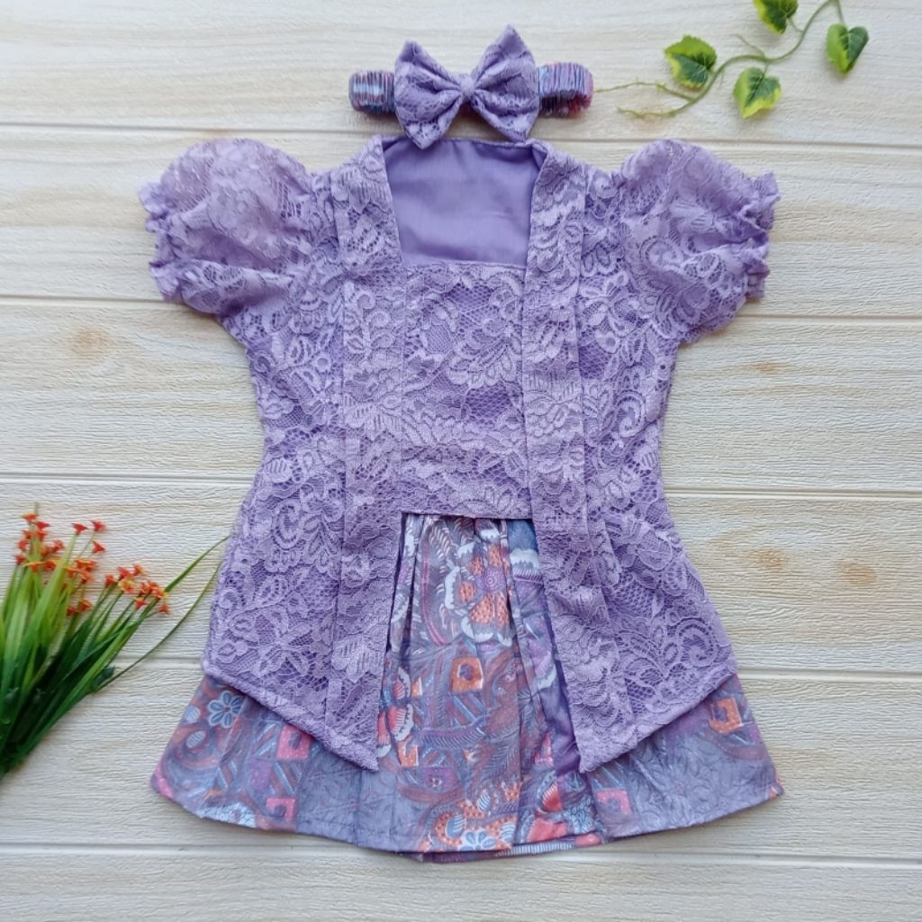 KEBAYA KUTUBARU ANAK PEREMPUAN / SETELAN KEBAYA KUTUBARU BALITA / SETELAN KEBAYA KUTUBARU ANAK PEREM