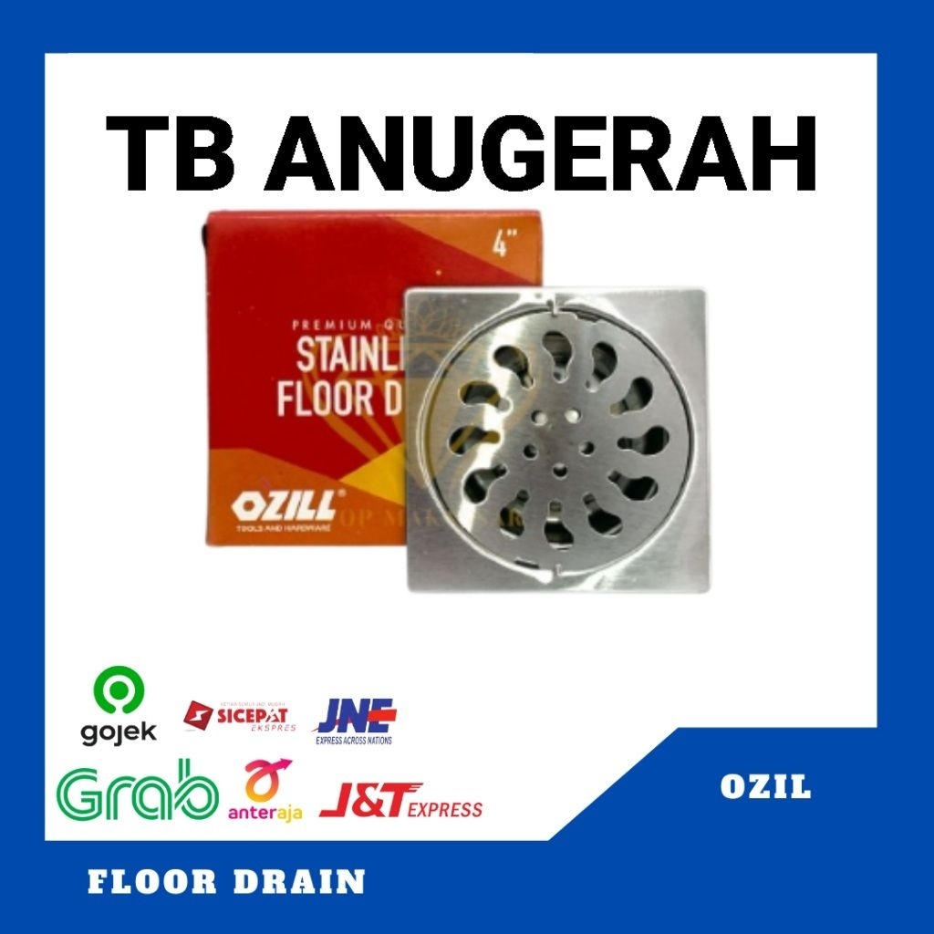 Saringan Got Ozill 4" inch/Saringan air kamar mandi merk ozill/saringan got kamar mandi stainless st