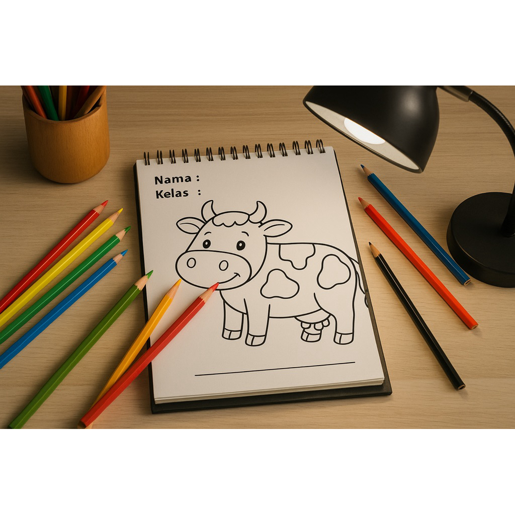 

Buku Mewarnai TK – Sapi Imut Siap Diwarnai