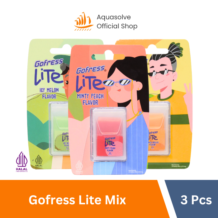 

[BUNDLE] Gofress Lite Mix Variant Icy Melon, Minty Peach, Mango Breeze (3 Pcs)