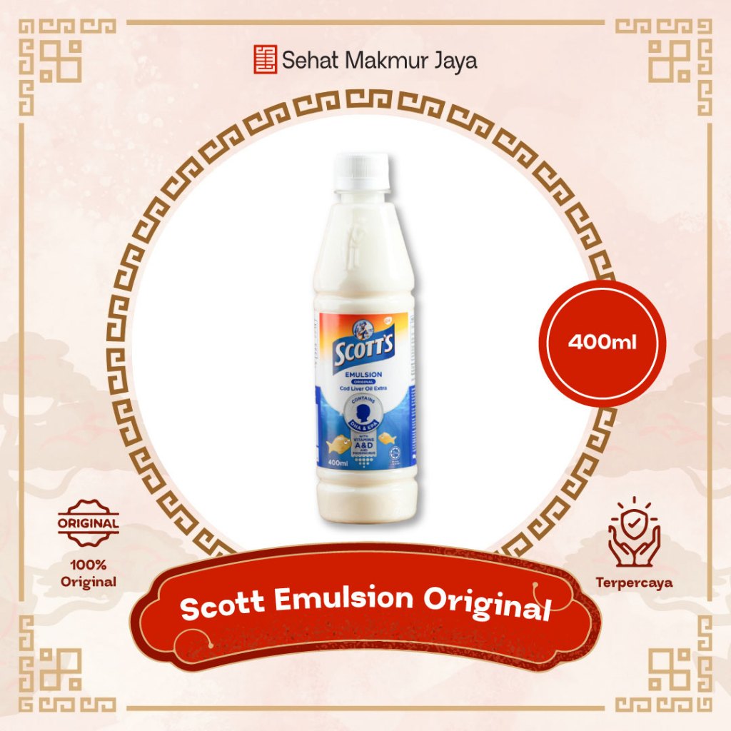 Scott Emulsion Malaysia Original 400ml Vitamin Anak JunDW