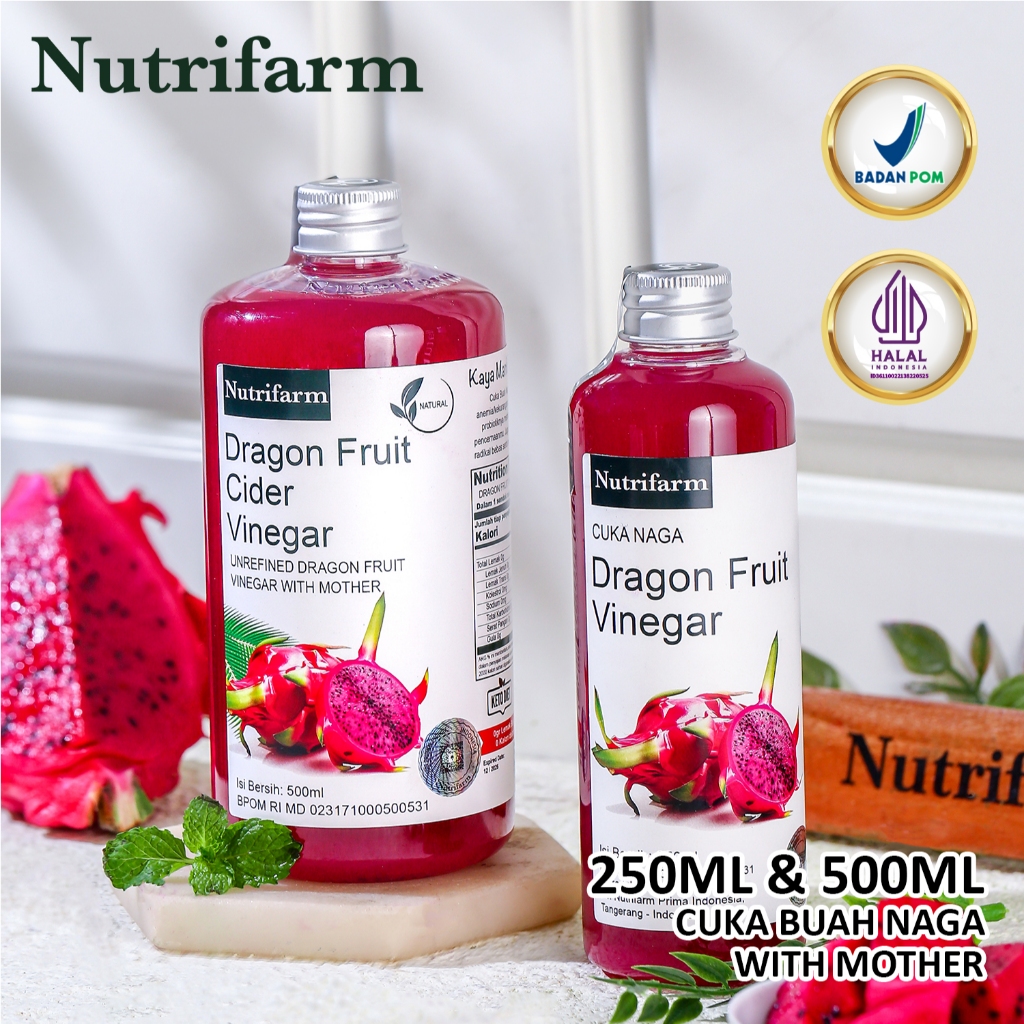 

[PREMIUM] Nutrifarm Cuka Buah Naga 500 ml With Mother