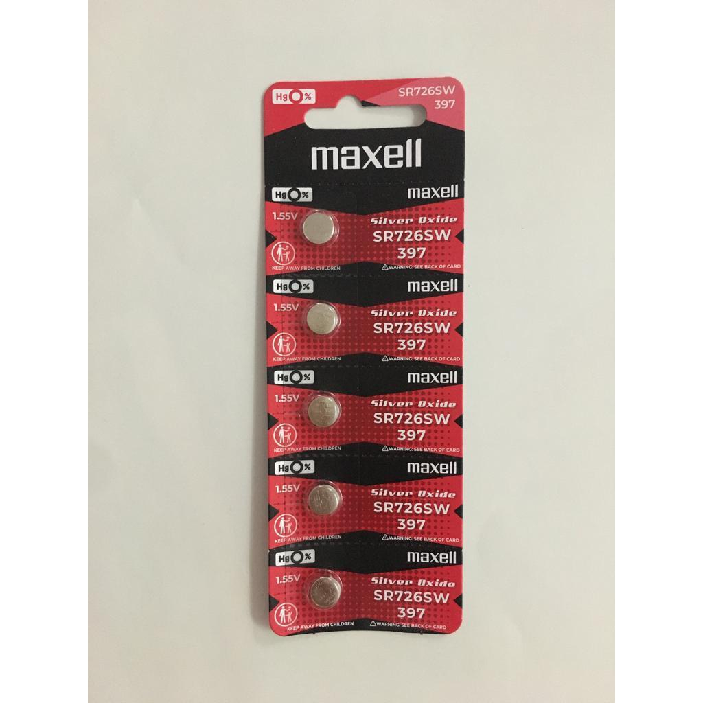 Baterai Maxell SR726SW / 397 / SR 726 SW Original Baterai Kancing Batre Battery Jam Tangan Micro
