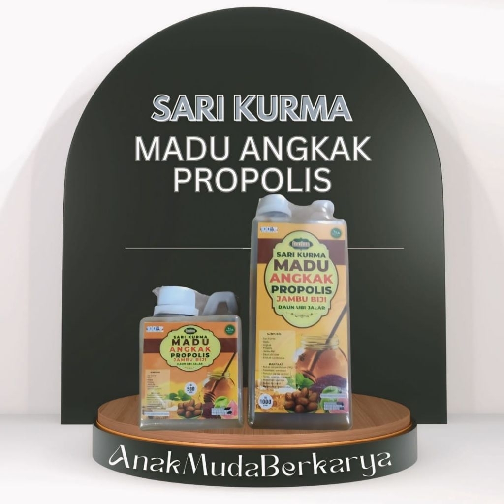 

Sari Kurma Madu Angkak Propolis 1000ml asli Herbal