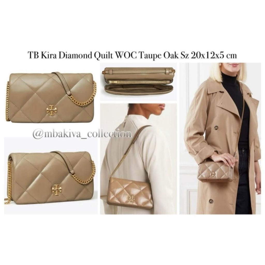 TB Kira Diamond Quilt WOC Taupe Oak