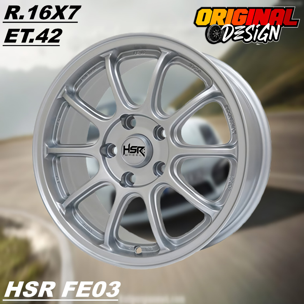 Velg Mobil Ring 16 INNOVA, RUSH, BRV, Lubang 5 Pelek HSR FE03 R16 Jari Jari