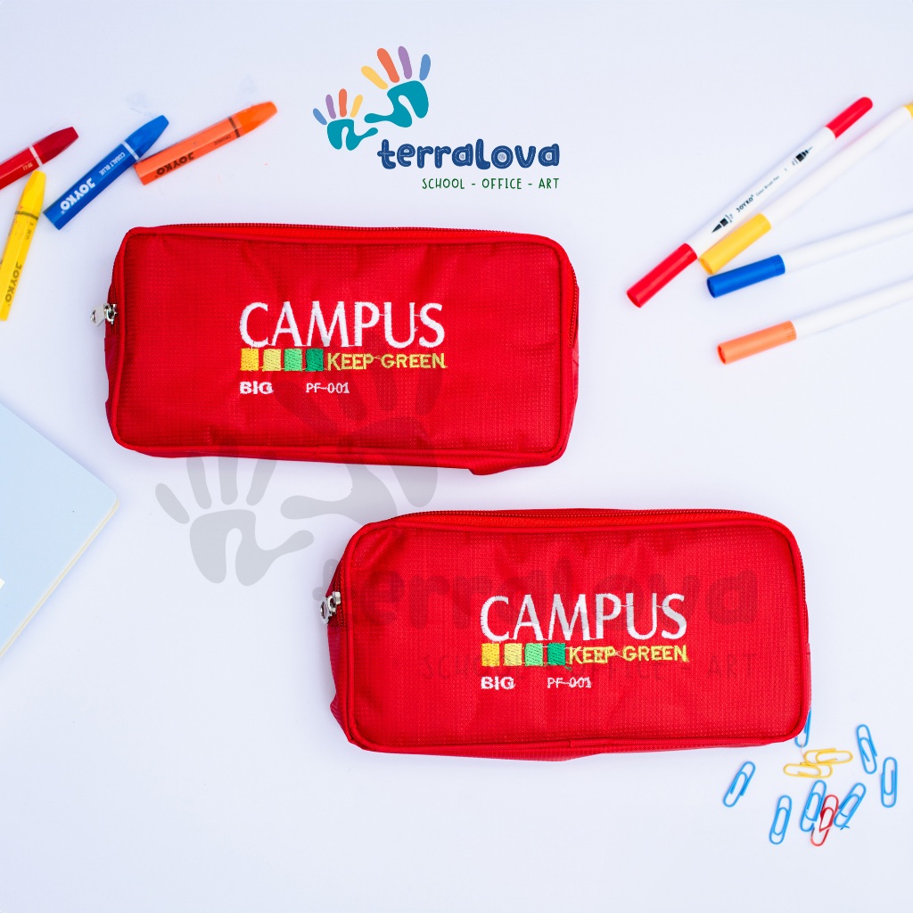 

BIG Kotak Pensil/ Tempat Pensil/ Pencil Case Bordir Campus PF-001