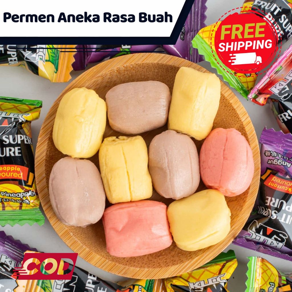 

【HALAL】【CANDY】 Permen Gummy Jus/Permen Buah/Permen Berwarna-warni/Permen Rasa Campuran