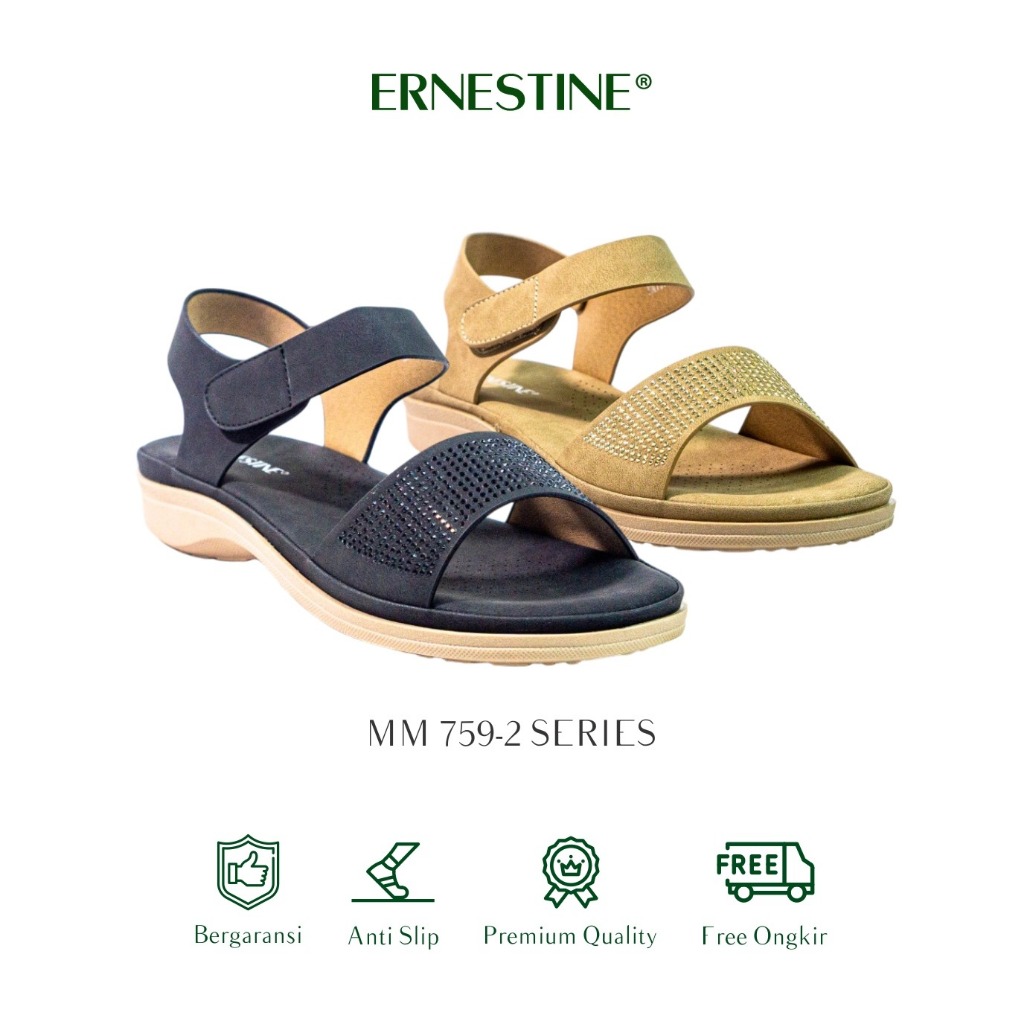 [BUY 1 GET 1 FREE] Sandal Wanita Casual Type MM 759-2 Ernestine Collection