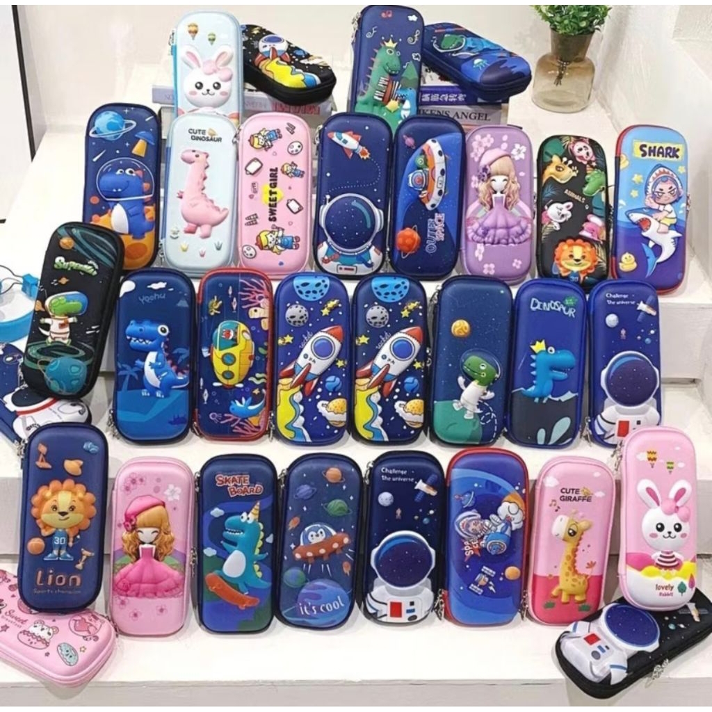 

Kotak Pensil Anak / Kotak Pensil 3D Import Motif Karakter / Tempat Pensil Anak Sekolah TK SD