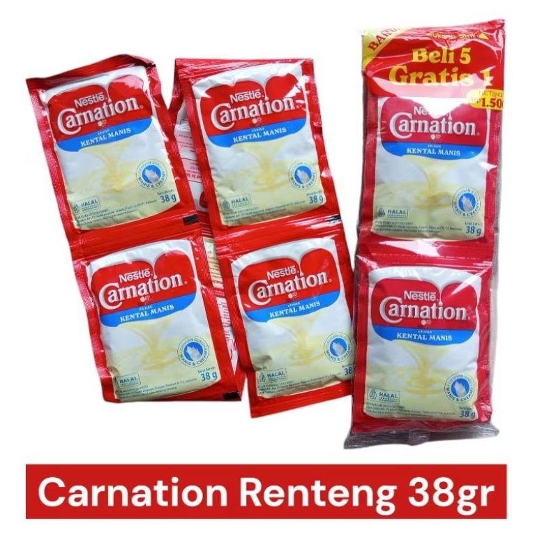 

susu kental manis skm carnation renteng 38gr (isi 6 pcs)