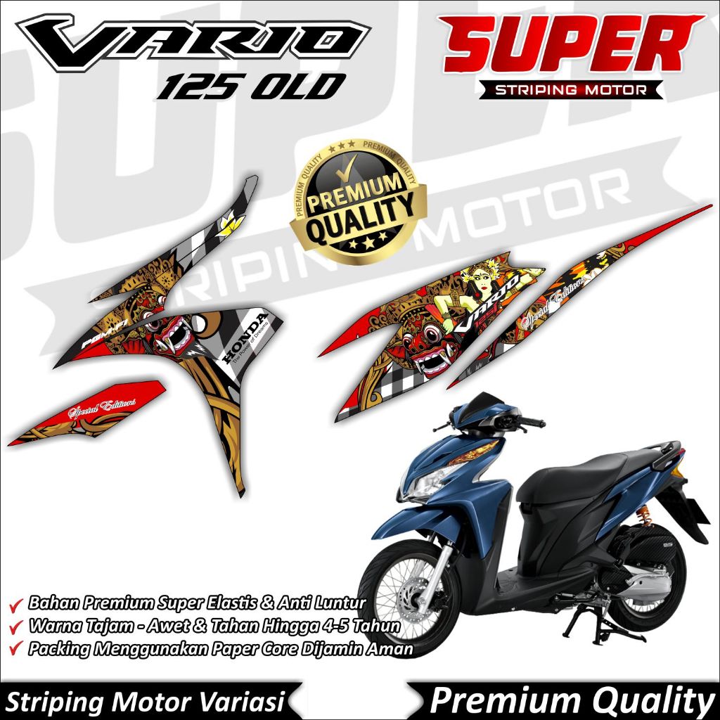 Stiker Vario 125 Old Anti Luntur keren Striping Vario 125 Old Striping Honda Vario 125 OLD Barong