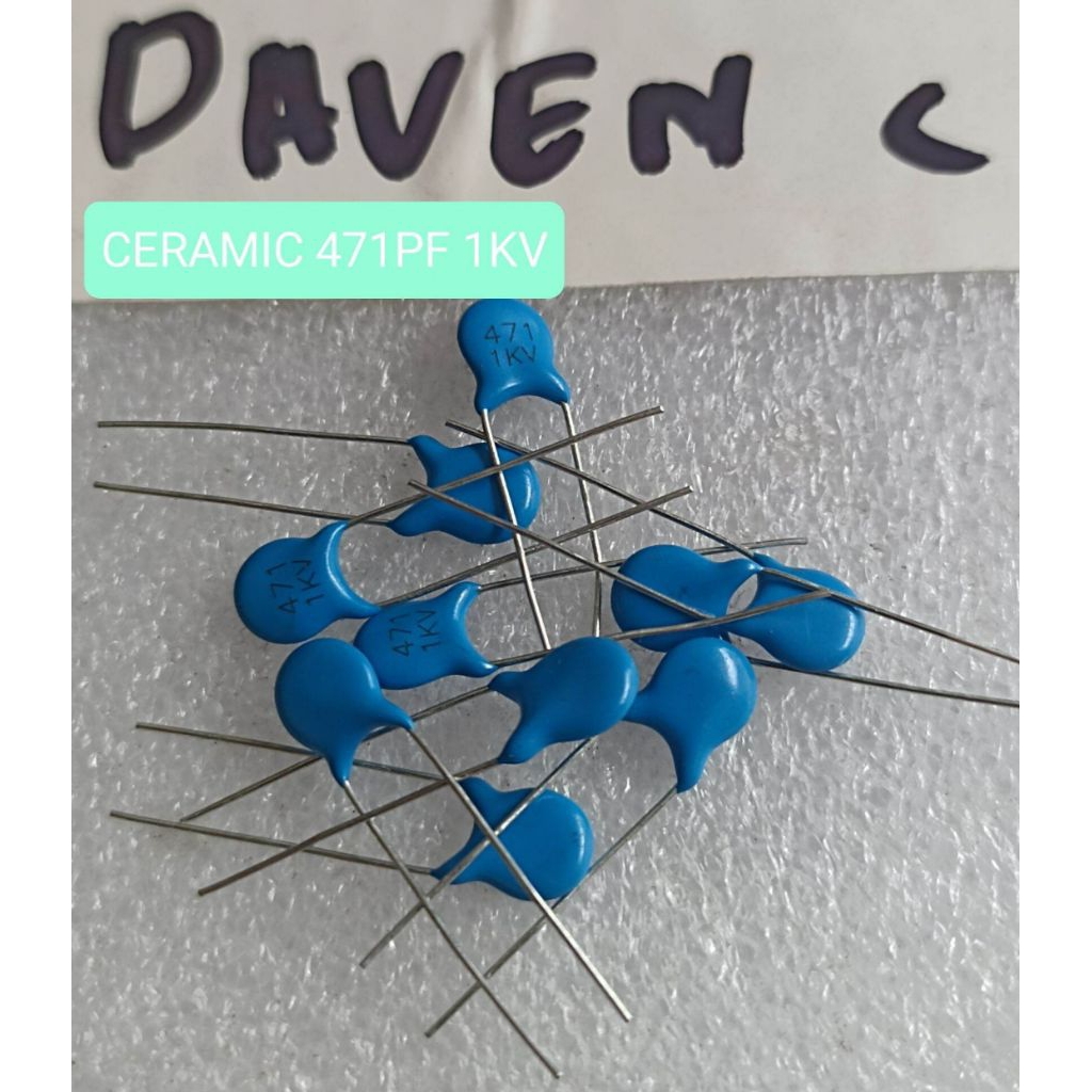 10BUAH KAPASITOR KERAMIK 471PF 1KV CERAMIC 471PF 1KV