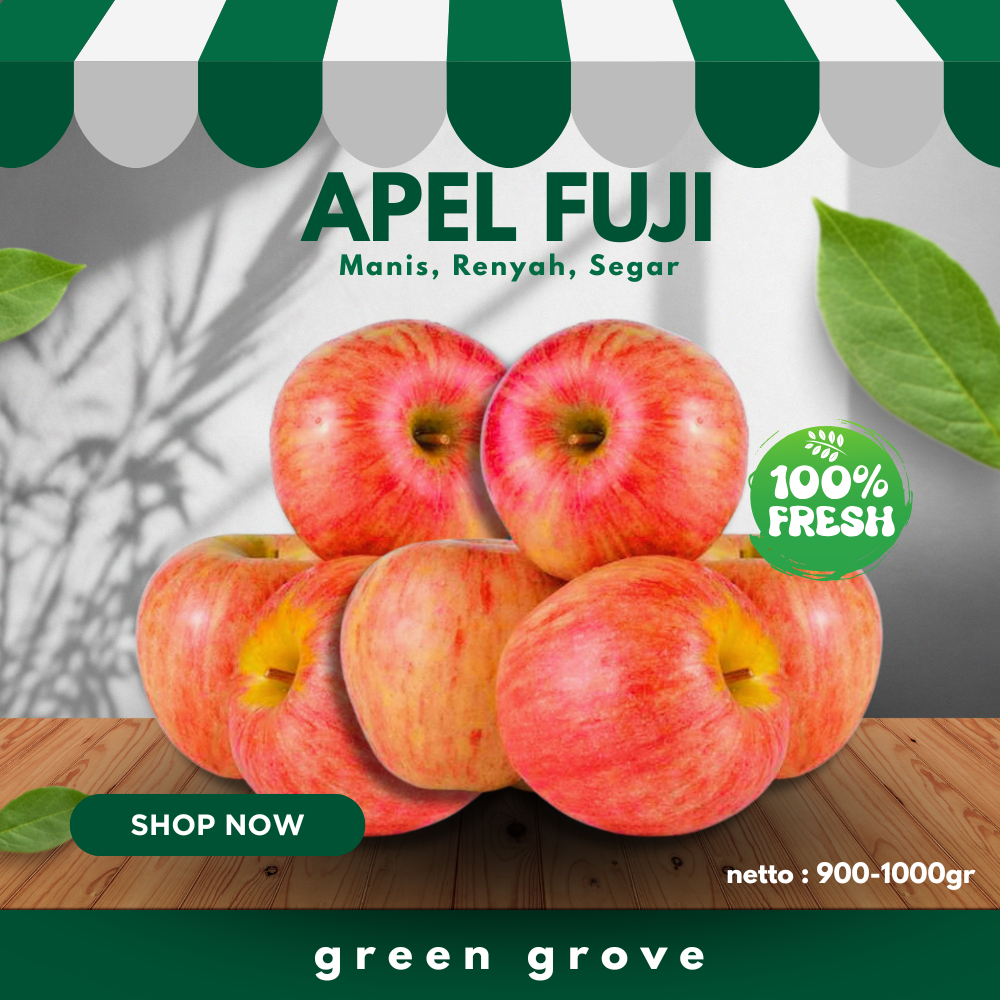

Apel Fuji Import Premium – Manis, Renyah, Segar 1Kg
