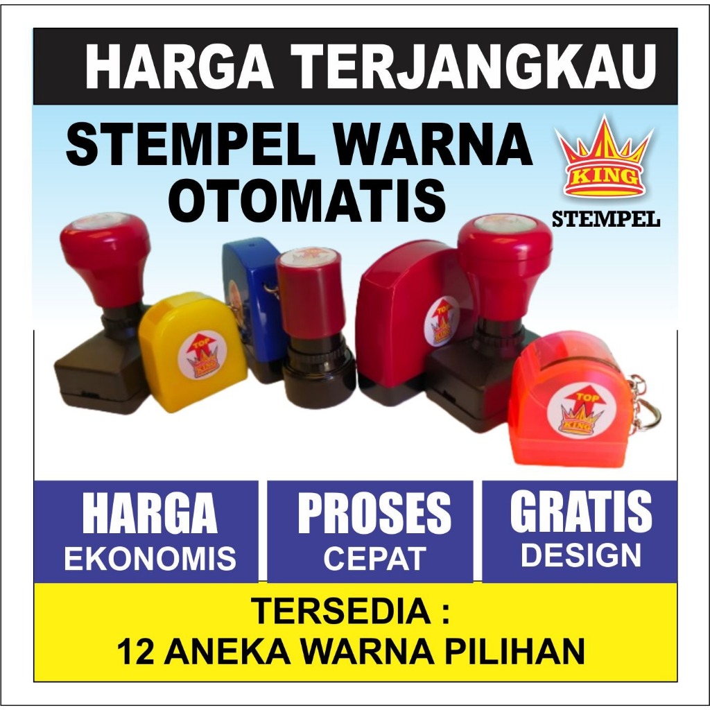 

[DUA WARNA] STEMPEL OTOMATIS, STEMPEL WARNA, STEMPEL FLASH
