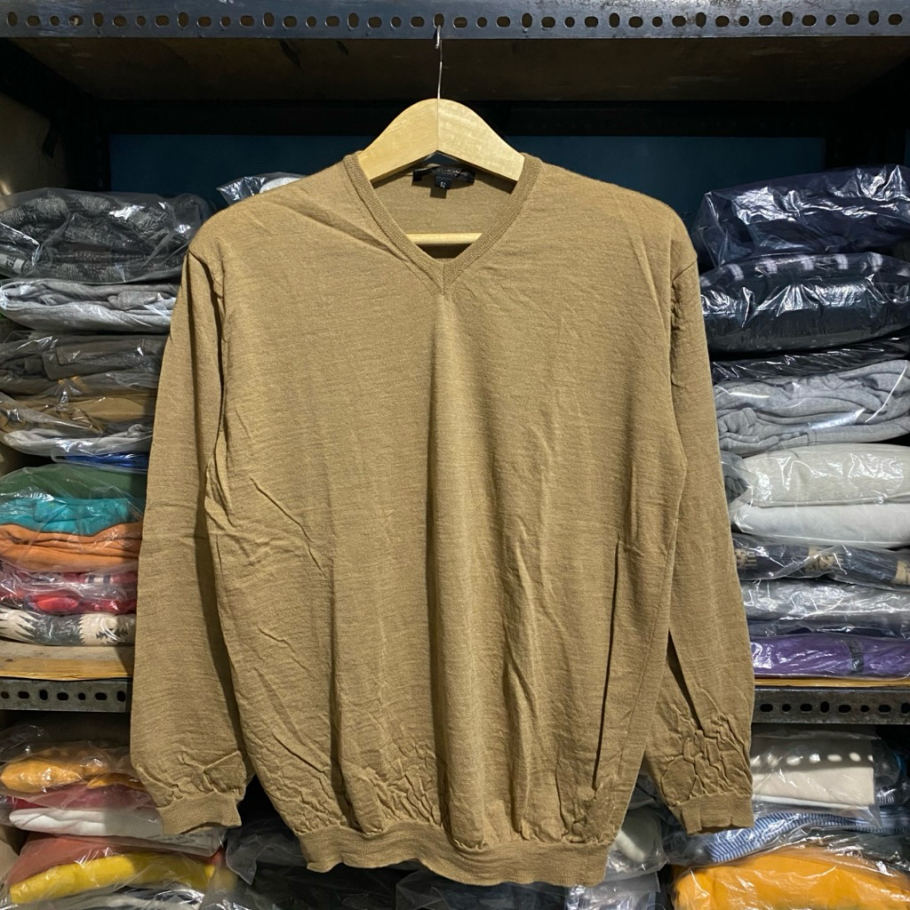 Solid Homme Knit Brown Size 52 64x54