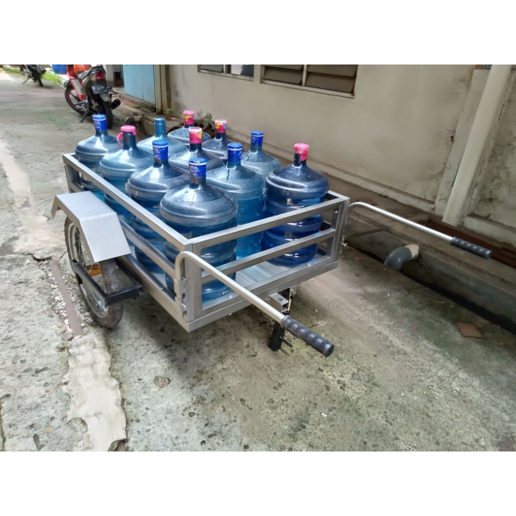 alat angkut ditarik motor tipe m lite dengan peer buat bawa kambing merk gerobak motor ToG