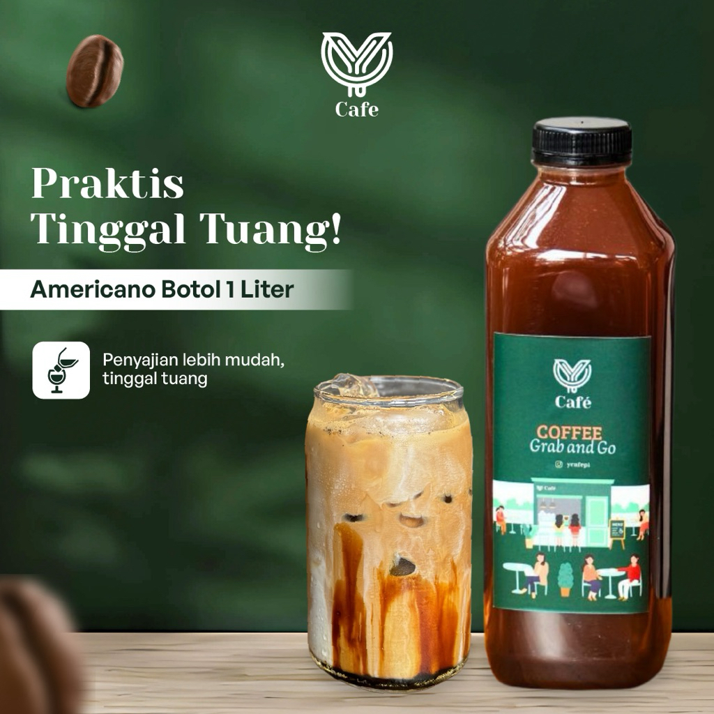 

Kopi Americano 1 Liter Minuman Coffee Kemasan Botol Espresso Arabica Honey Kopi Botol Praktis Tinggal Tuang By Y Cafe