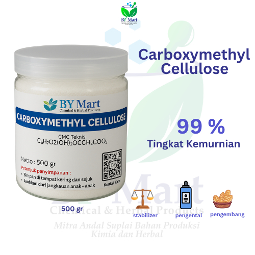BY KIMIA & HERBAL - CMC Teknis / Carboxymethyl Cellulose / Pengental Sabun-Cosmetic