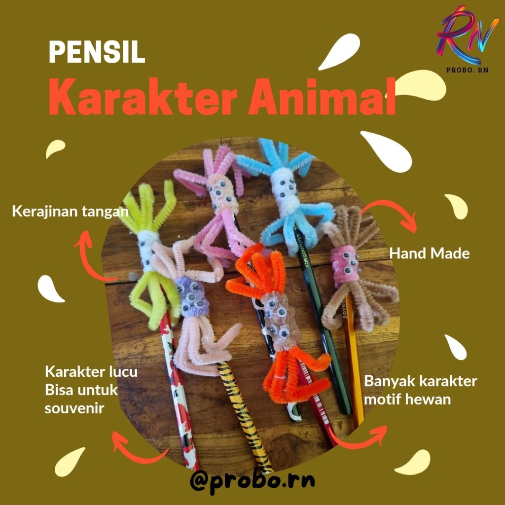 

PROBO.RN - Pensil Karakter Hewan Laba-laba Lucu