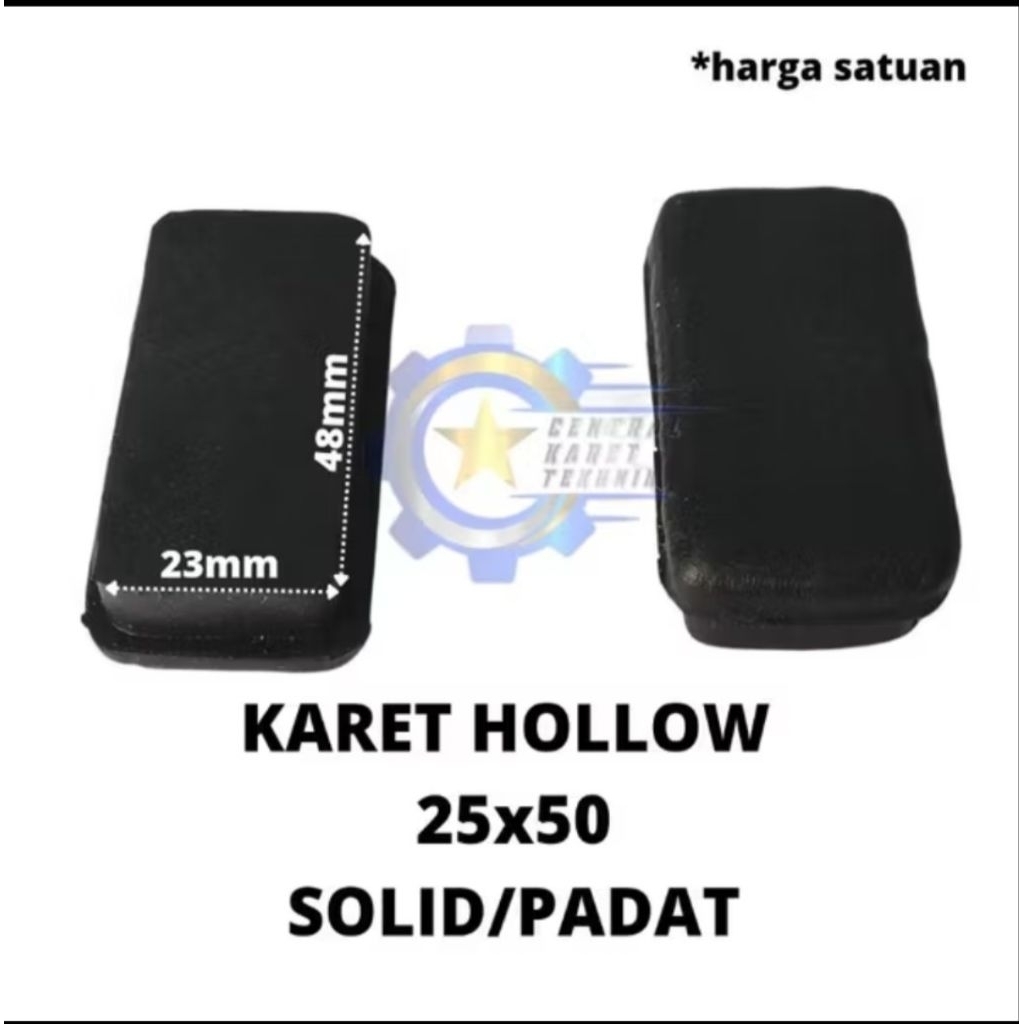 KARET KAKI HOLLOW 25x50 PADAT/KARET ALAS KAKI/KARET TAPAK KAKI MEJA/KURSI