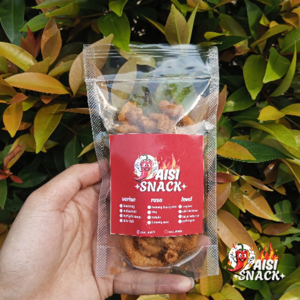 

Keripik Usus AISI SNACK Cemilan Pedas