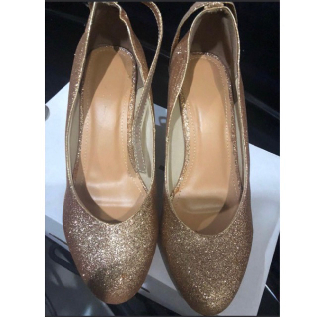 wedding shoes wedges gold yefta gunawan