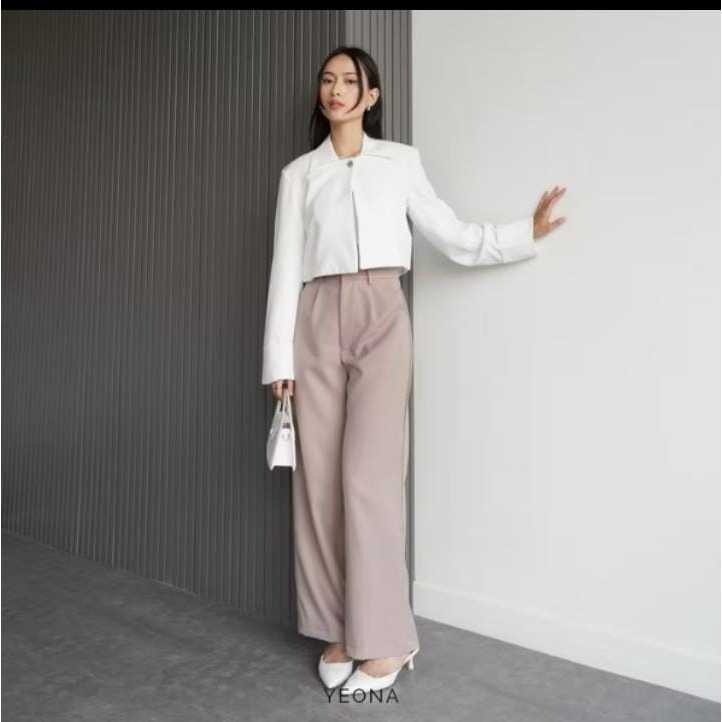 CARRA PANTS by YEONA size S CELANA KULOT CELANA KERJA CELAN PANJANG