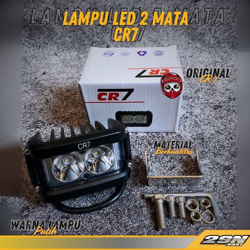 LAMPU DEPAN CR7 LED 2 TITIK WARNA BIRU IMPORT | MOTOR YAMAHA RX KING
