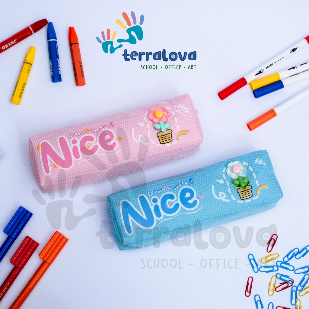 

SQUEEZY - Tempat Pensil Resleting Kain PCB - SQ8521 Flowers