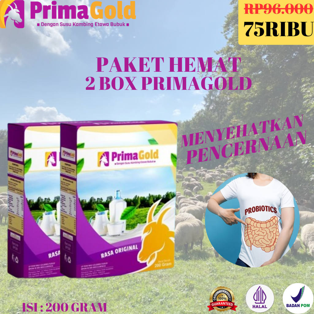 

2 Box Susu Etawa Prima Gold Herbal Alami Untuk Asi Lancar Atasi Stres Memperbaiki Tulang