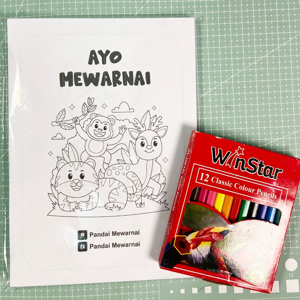 

50 lembar kertas mewarnai bunga buah kendaraan sayur cewek cowok dinosaurus