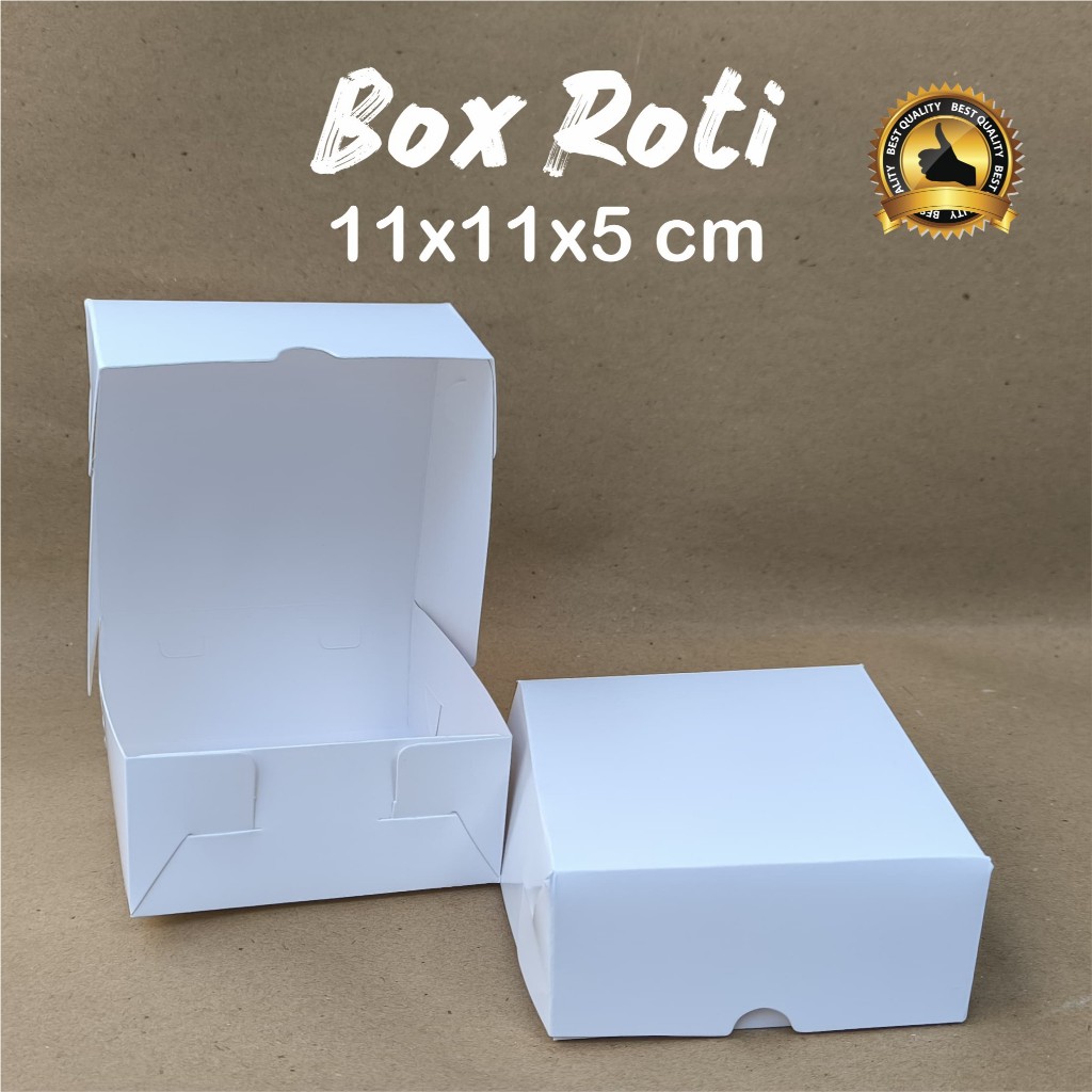 

Box Roti Ivory/Putih Polos 11 x 11 x 5 Kemasan / Dus Donat Premium