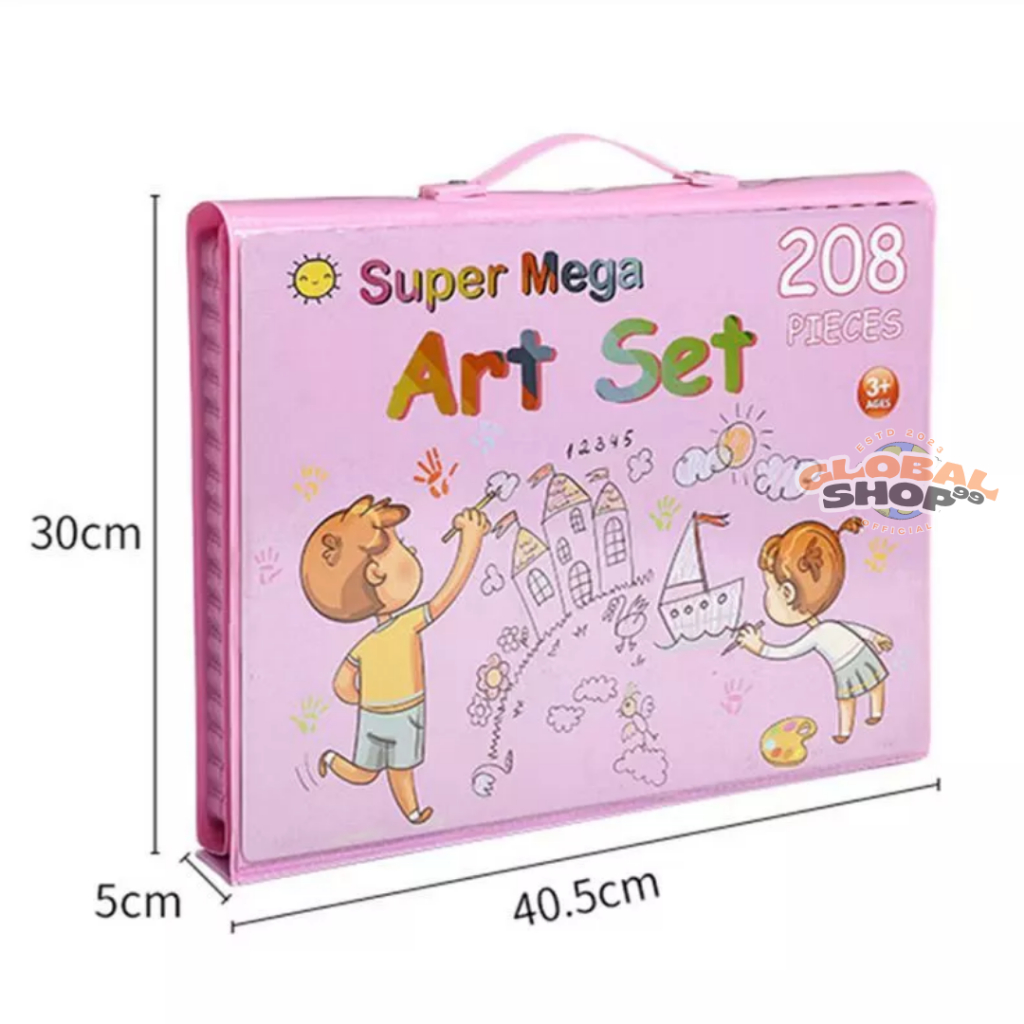

RB Pensil Warna CRAYON SET ISI 208PCS Peralatan Sekolah Alat Lukis Mewarnai Buku Gambar Anak ART