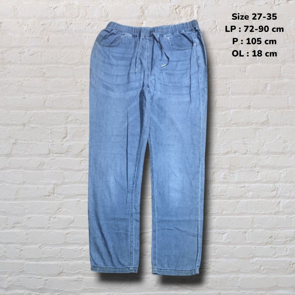 Size 27-35 Celana Panjang Longpants Jeans Relax Closshi Blue Washed Fading Regular fit Original Seco