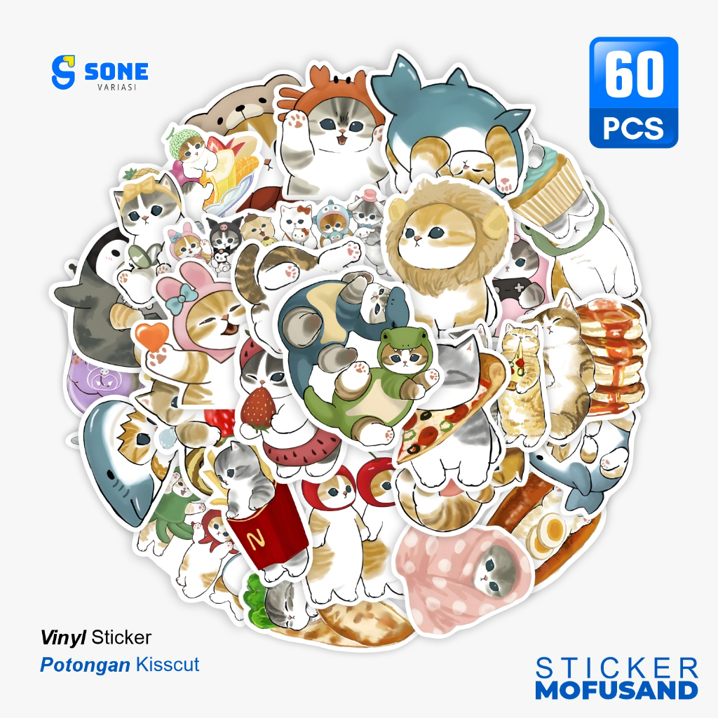 

Sticker Pack MOFUSAND Aesthetic Vinyl Waterproof Dekorasi Laptop / Jurnal / Buku / Casing Phone