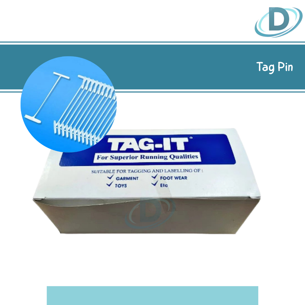 

Tag Pin / Tag It Putih Hitam Per dus Isi Tag Pin untuk Tagging Gun