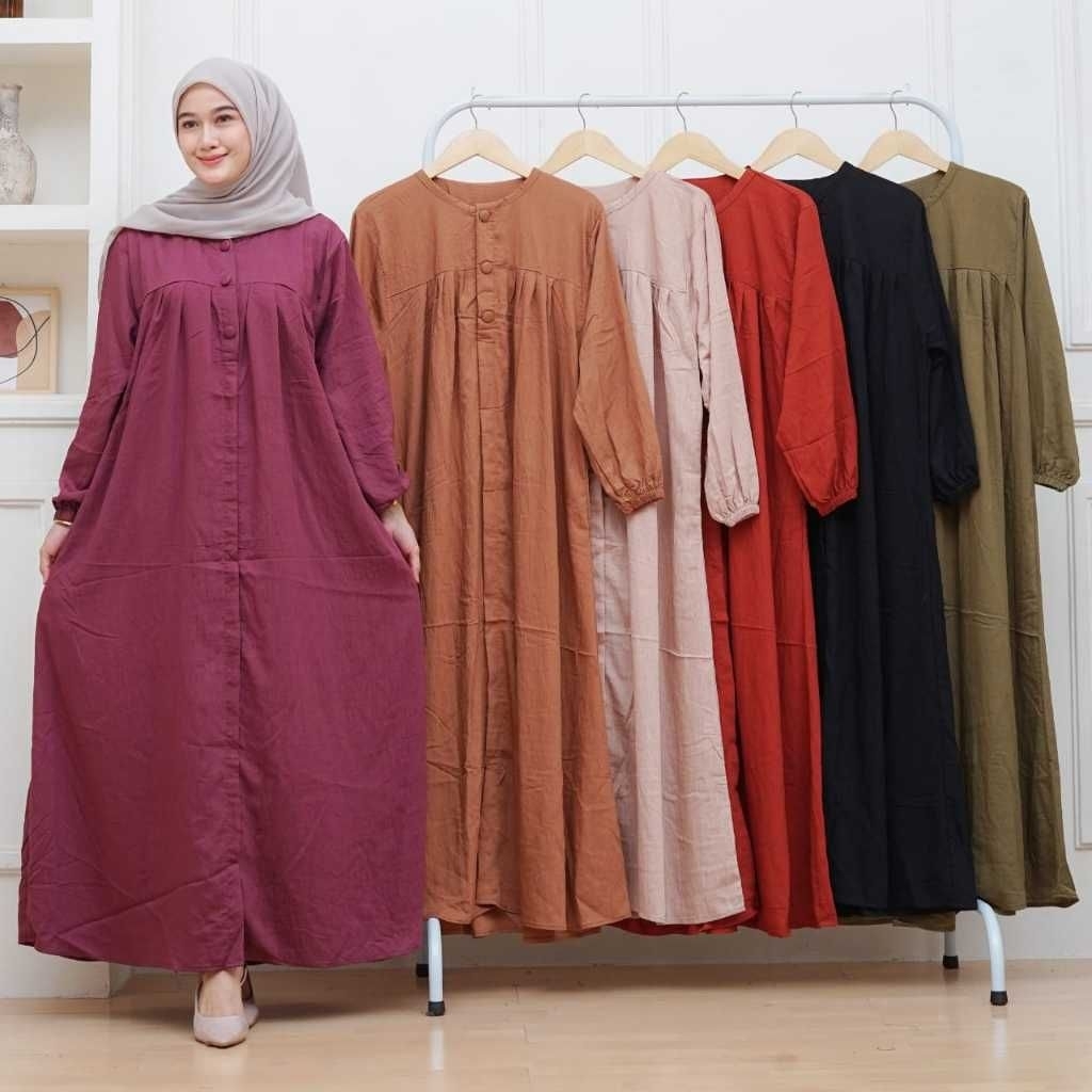 Baru Gamis Jumbo Ld 120/Gamis Jumbo Polo Linen Premium