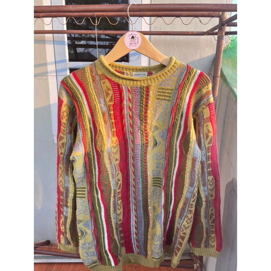 Rare Vintage 3D Sweater Men Women 70s 80s Style / Ala Ala Coogie emaroo