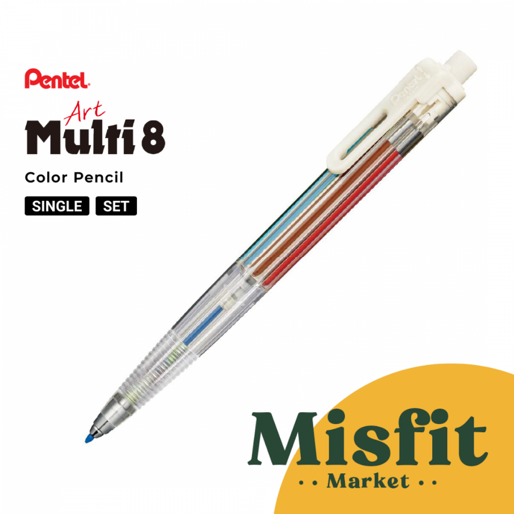 

Pentel Art Multi 8 Color Pencil Set Pensil Warna Bentuk Pulpen