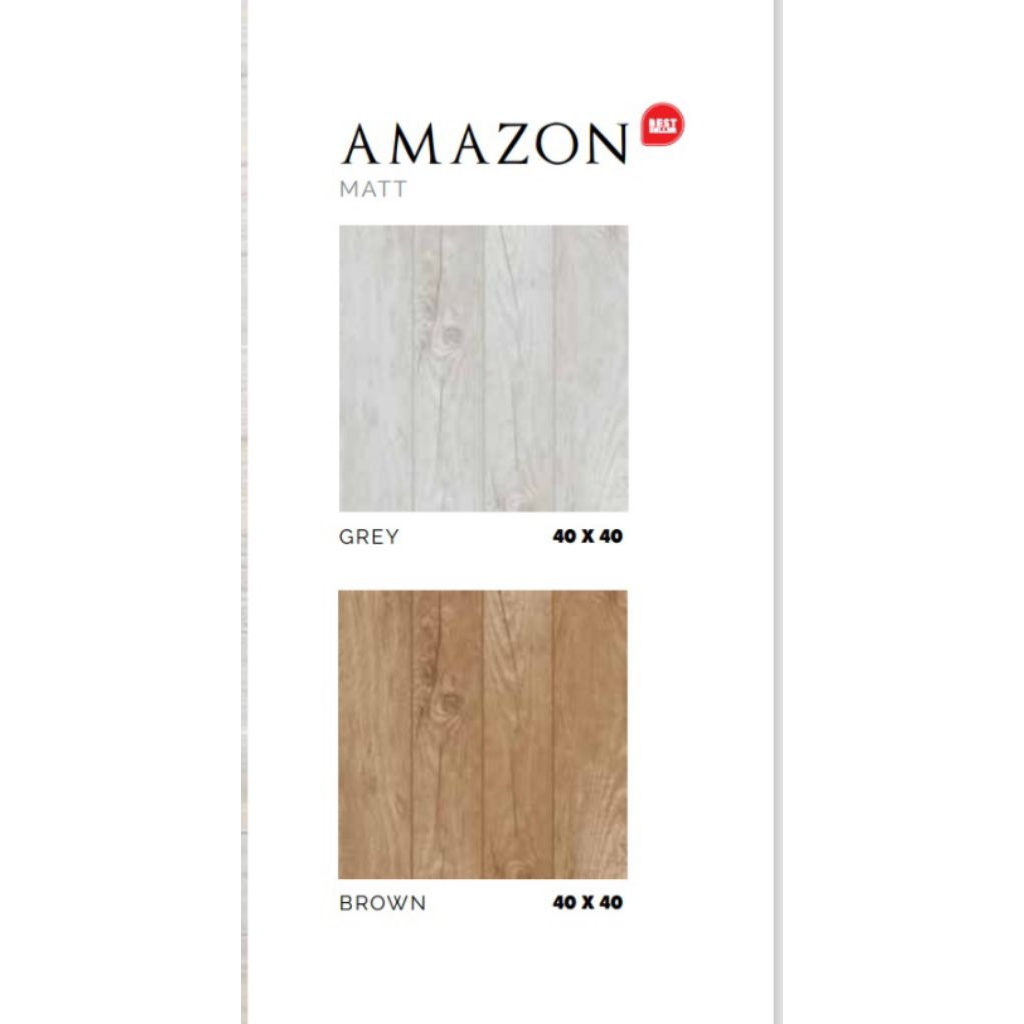 KERAMIK MERK PLATINUM TIPE AMAZON GREY BROWN UKURAN 40X40 WARNA ABU DAN COKLAT MOTIF CORAK KAYU PERM
