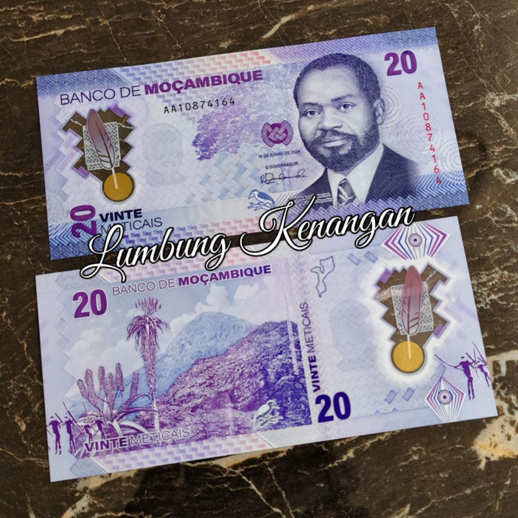 uang asing Mozambik 20 Meticais Polymer