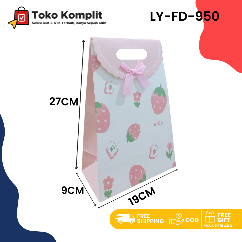 

Komplit - (random) Paper bag Fancy LY-FD-950/Goodie Bag/Tas Tenteng/Hand Bag/Tas Kado/Tas Hadiah/Shopping Bag