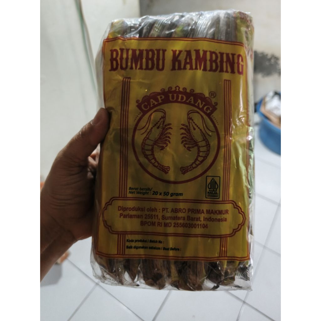 

Bumbu masak padang cap udang asli 50 grm