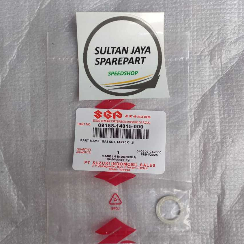 Gasket Ring Oil Cooler Suzuki Satria FU 150 Ori SGP 09168-14015-000