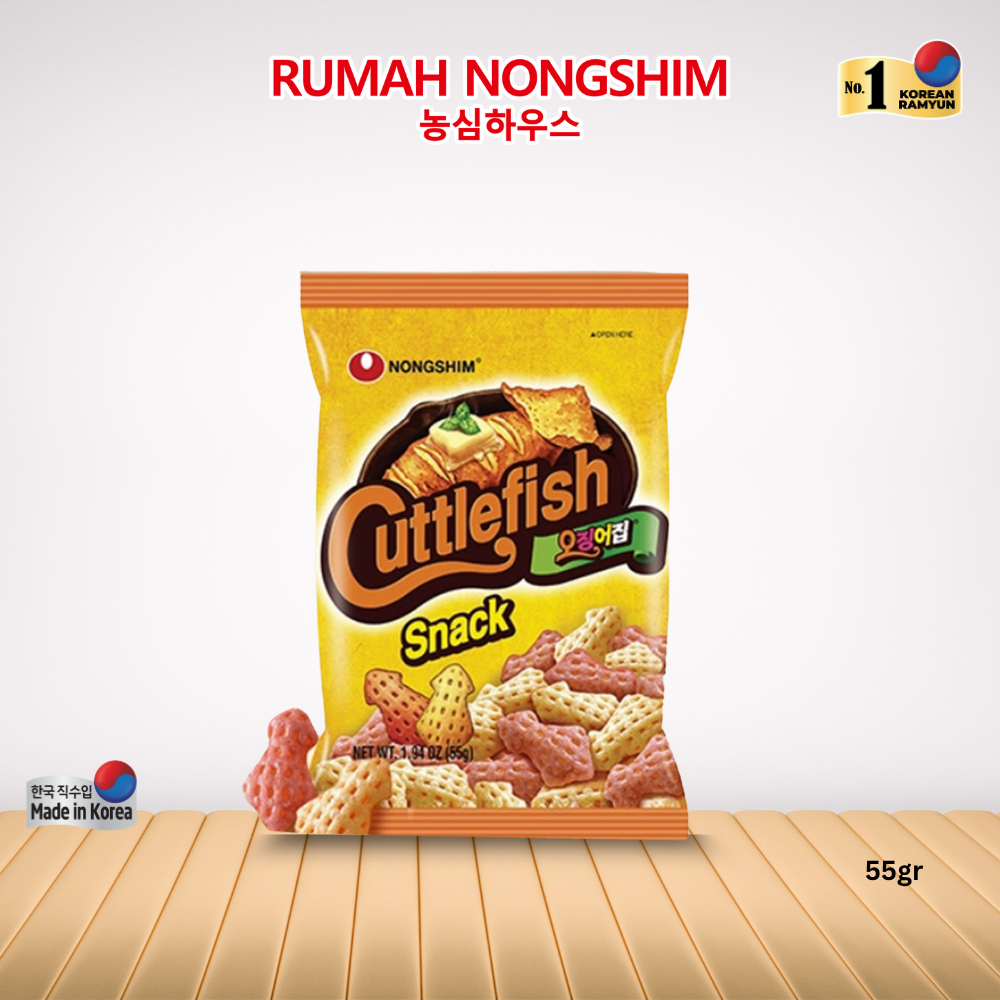 

Nongshim CUTTLEFISH 55 gram Snack Rasa Sotong Asli dari Korea