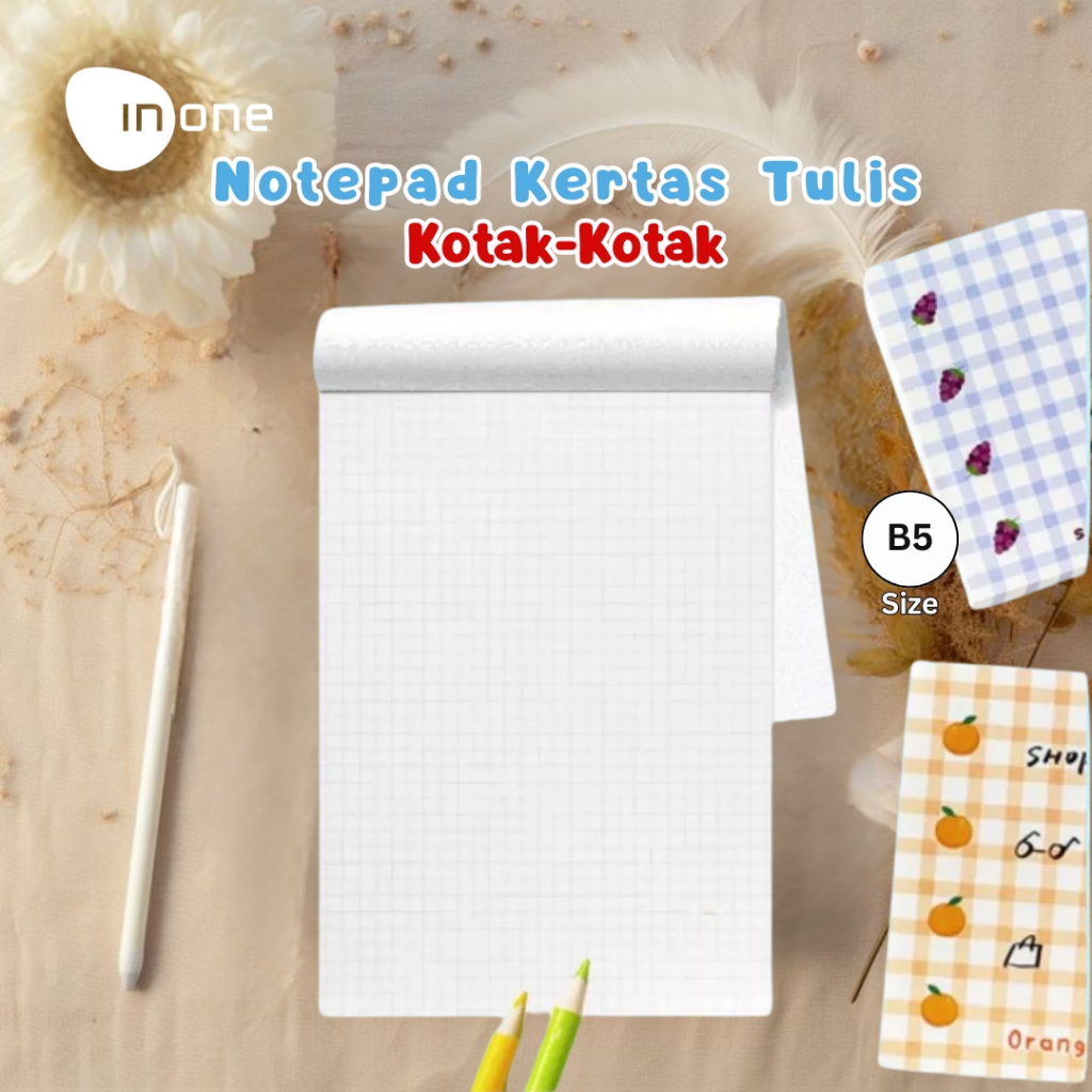 

Inone Notepad B5 Kertas Tulis Kotak-Kotak Black and White Collection
