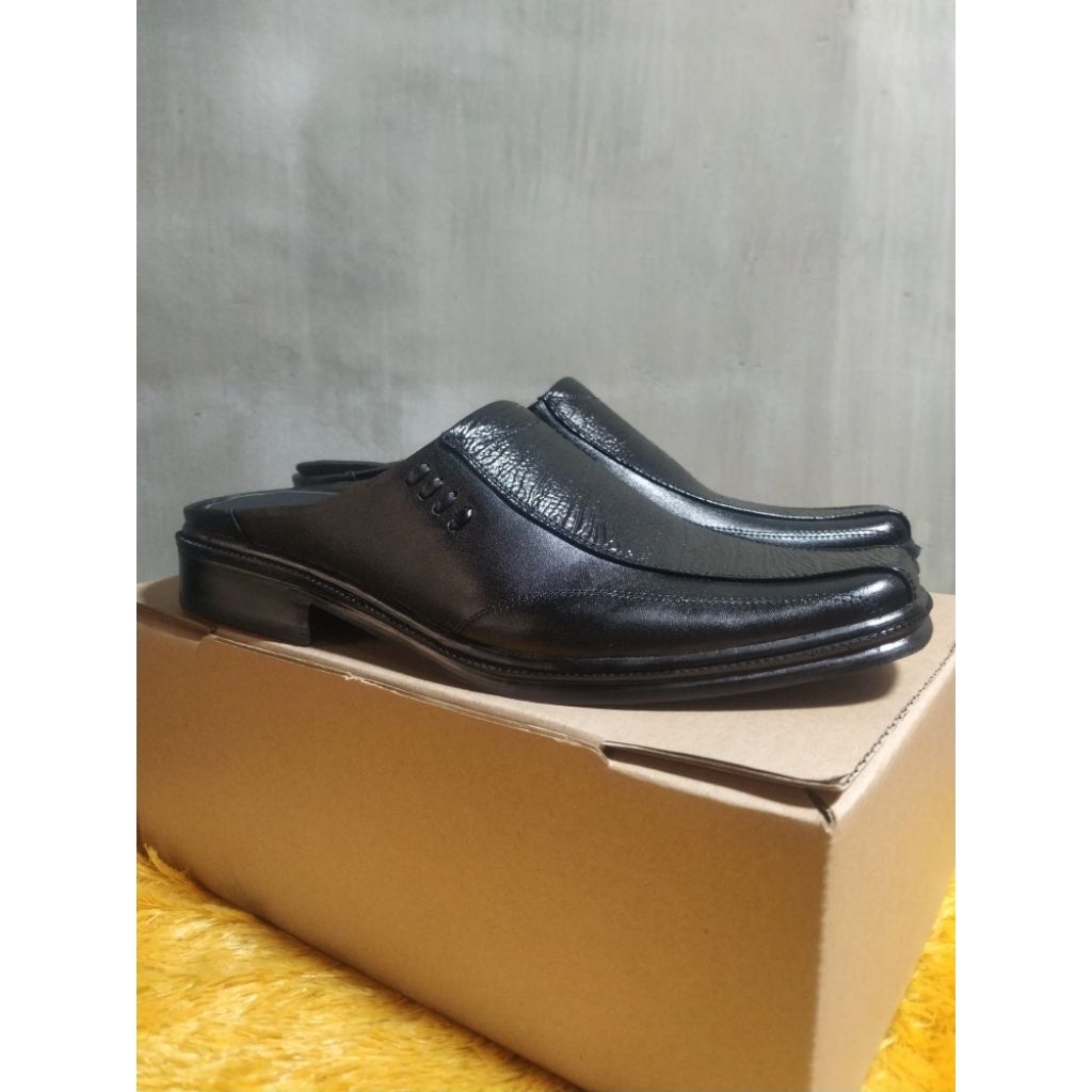 Sepatu sandal slop kulit jawa sepatu sandal slop pria kelbut bajul lancip