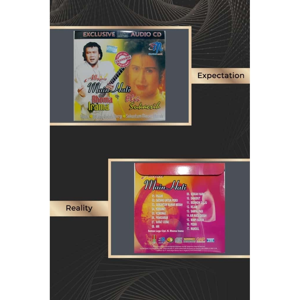 cd audio dangdut Rhoma irama vs Elvy Sukaesih album main hati